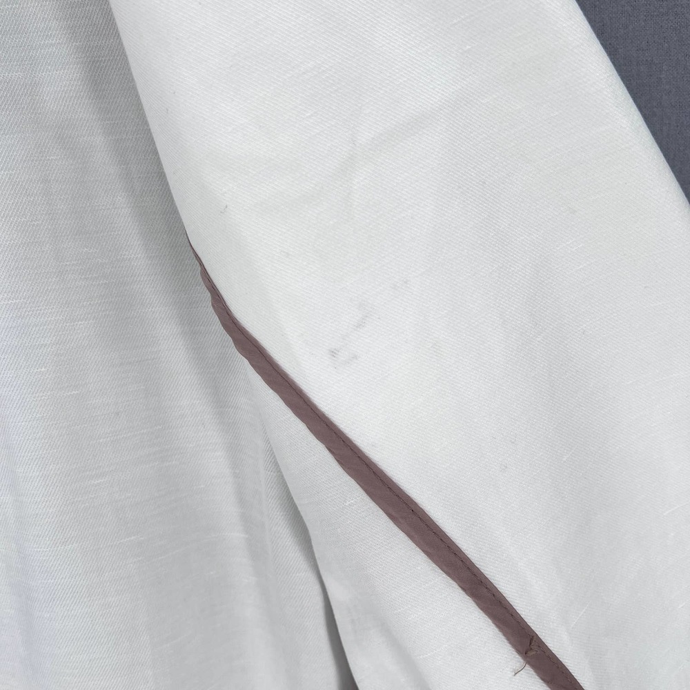 ENZA COSTA Twill Belted Jacket Womens Small Off White Linen Blazer Wrap NEW - Picture 15 of 16